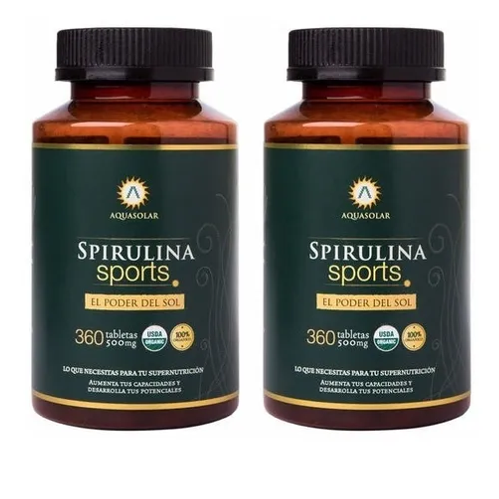 Spirulina Sport Organic Aq 720 Tabletas 2x360