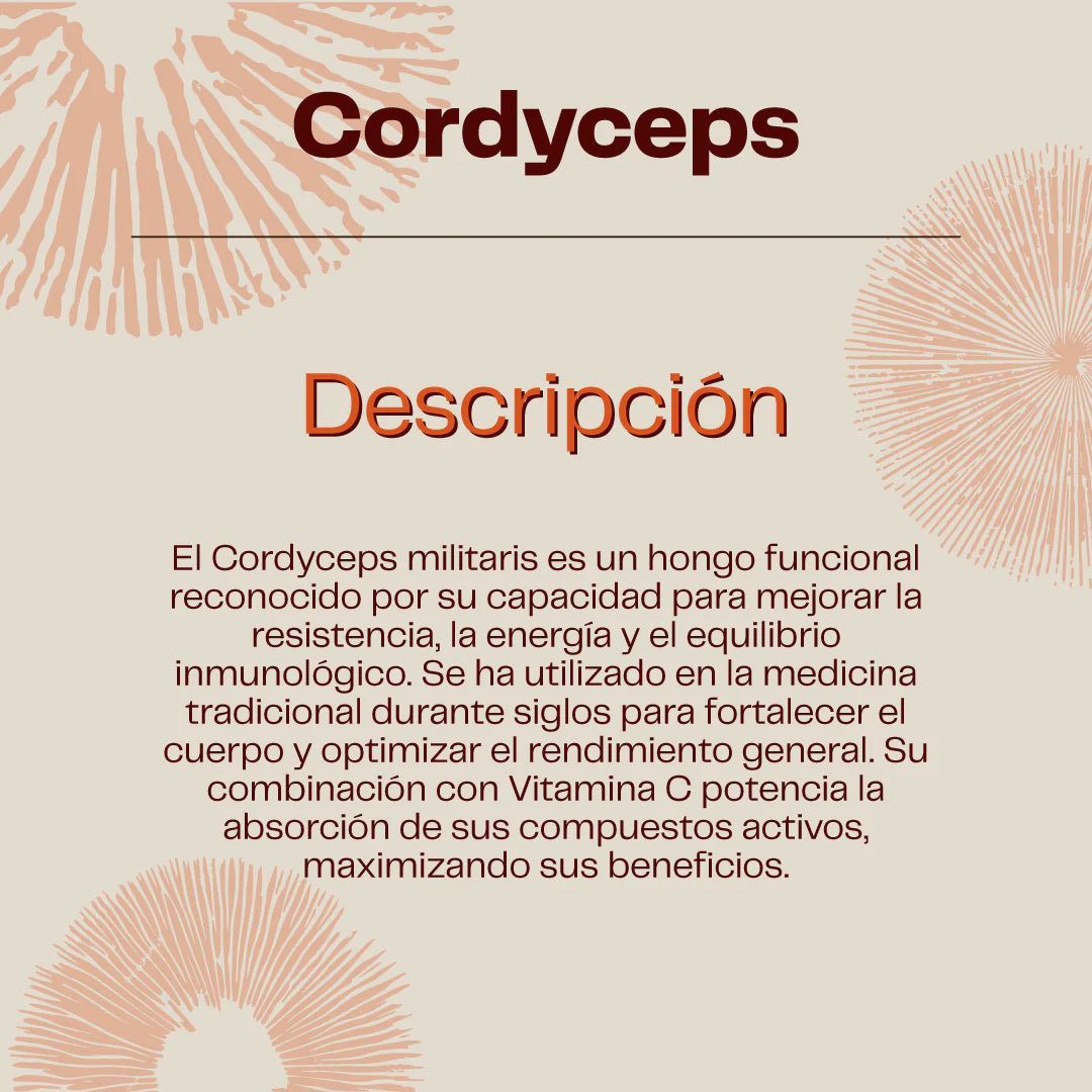 Hongo Cordyceps 60 Cápsulas - Energía Natural y Rendimiento Óptimo
