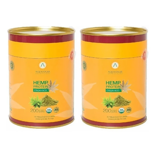 Pack Proteina Hemp Protein Aq Cañamo Organic 2x200 Grs
