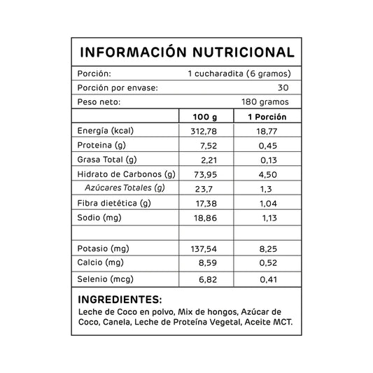 Coffee Creamer Mix de 7 Hongos con Leche de Coco + Batidor de REGALO!