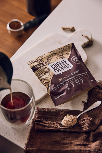 🌟 Pack Triple Coffee Creamer + Gomitas Funcionales de Melena de León y Reishi + Batidor de Regalo 🍄☕