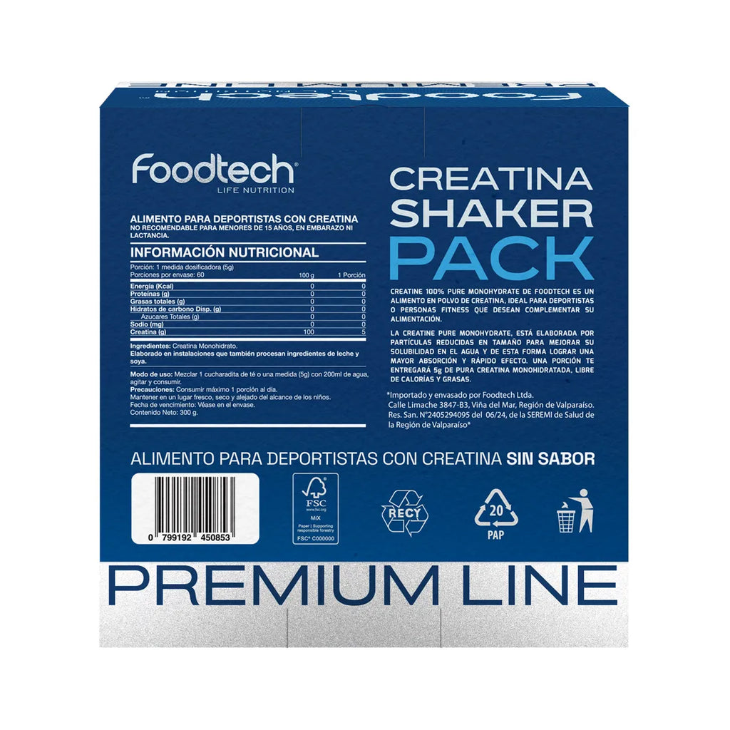 Pack Creatina Monohidratada 100% pura + Shaker de REGALO