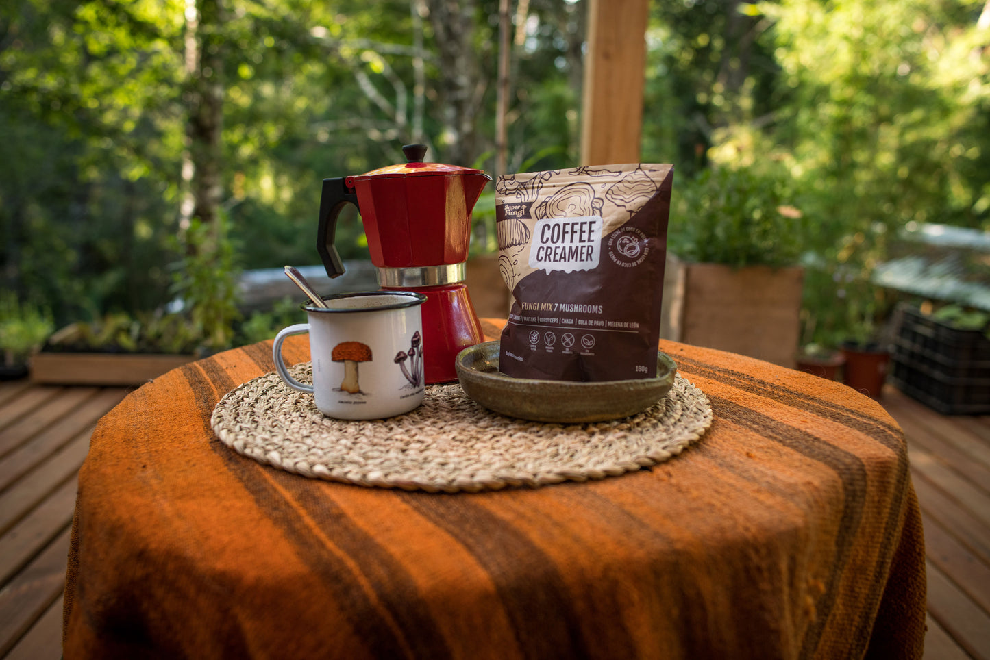 Coffee Creamer Mix de 7 Hongos con Leche de Coco + Batidor de REGALO!