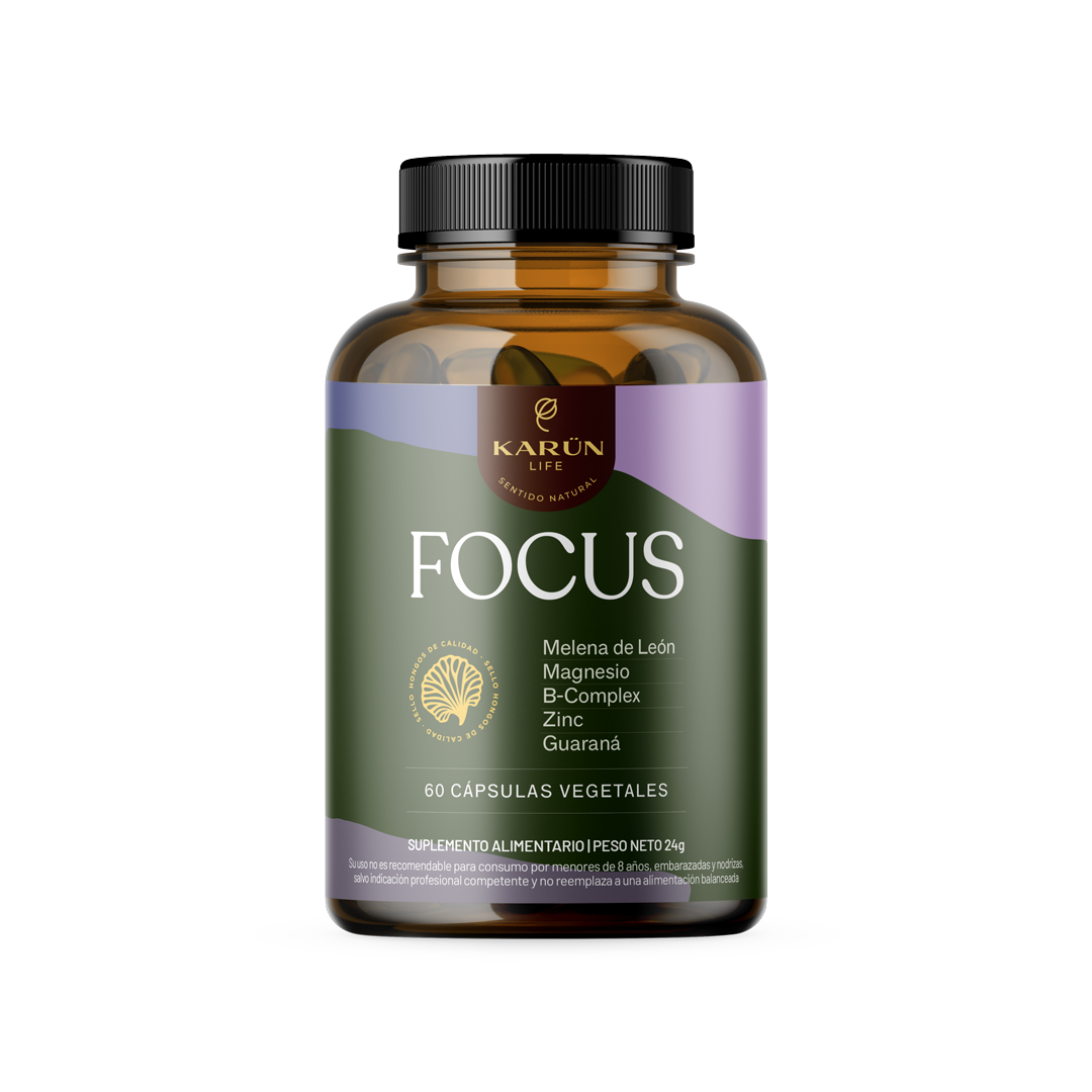 Focus con Melena de León - Suplemento Natural para la Mente y el Cuerpo