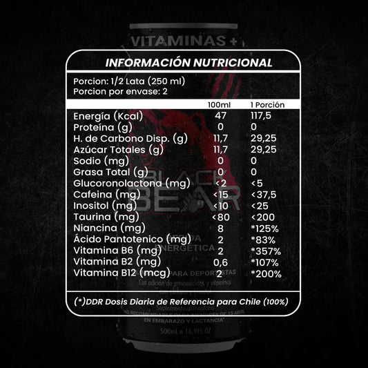 Bebida Energetica Black Bear 500ml