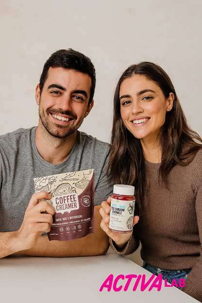 Pack Fungi Mix - Gomitas de Melena de Leon o Reishi + Coffee Creamer (Mix de 7 Hongos) + Batidor Manual de REGALO