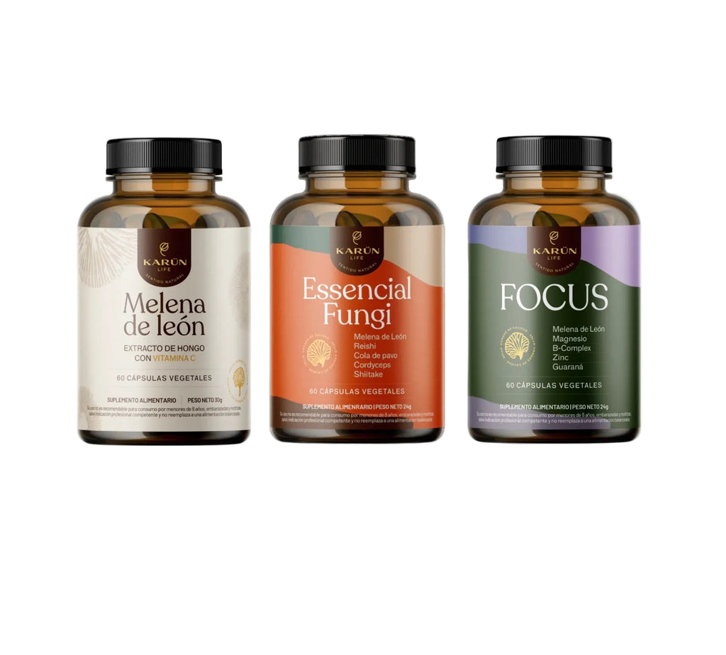 Pack Triple Melena de León + Essencial Fungi + Focus!