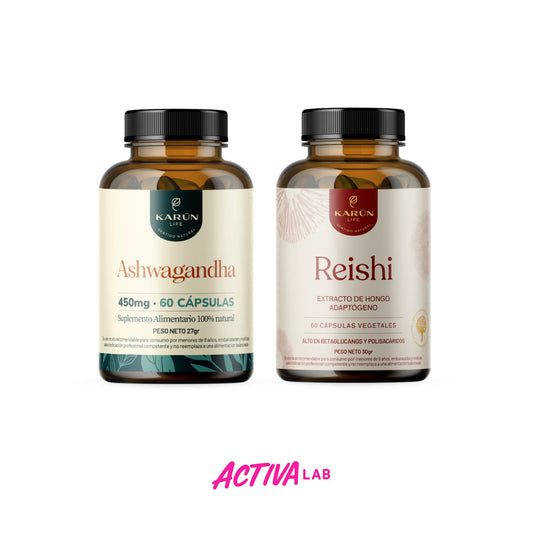 Pack No Más Estrés - Reishi + Ashwagandga - Reduce Ansiedad y Mejora el Ánimo