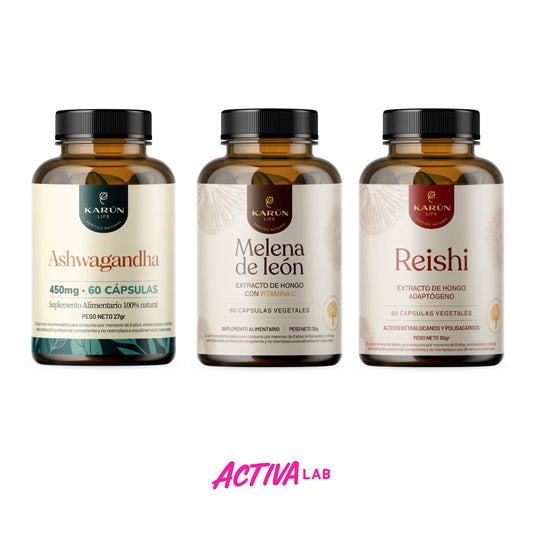 🌿 Pack Equilibrio Total – Ashwagandha + Melena de Leon + Reishi 🧠