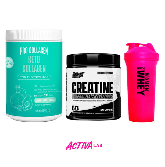 Pack Keto Colágeno + Creatina + Shaker de REGALO