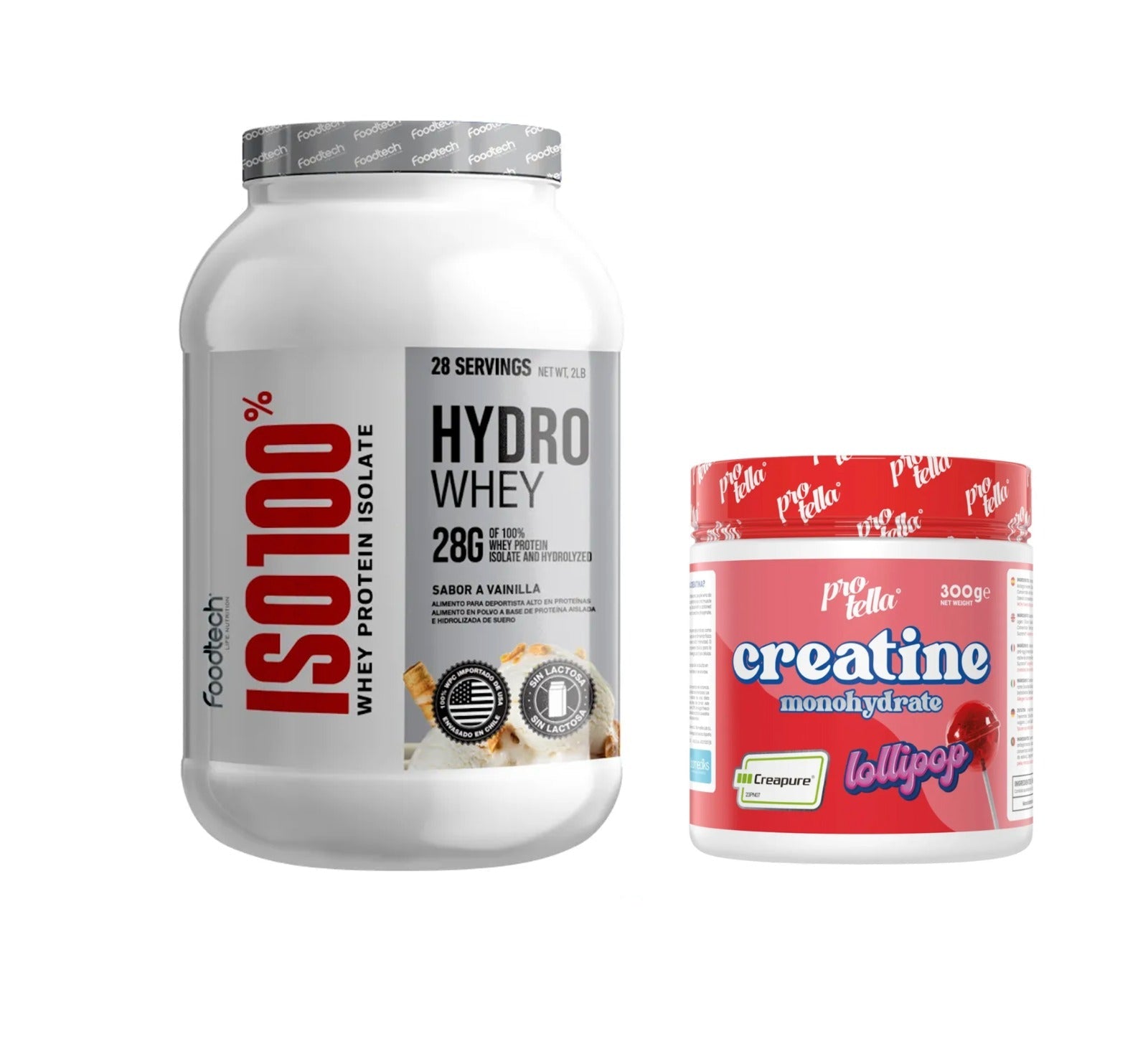 Pack Creatina Lollypop + Proteína ISO100% Hydro Whey Isolate + Shaker de Regalo 💝