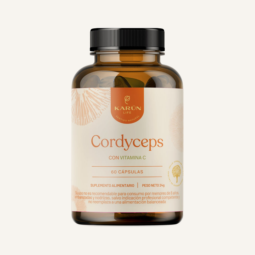 Hongo Cordyceps con vitamina C · 60 cápsulas