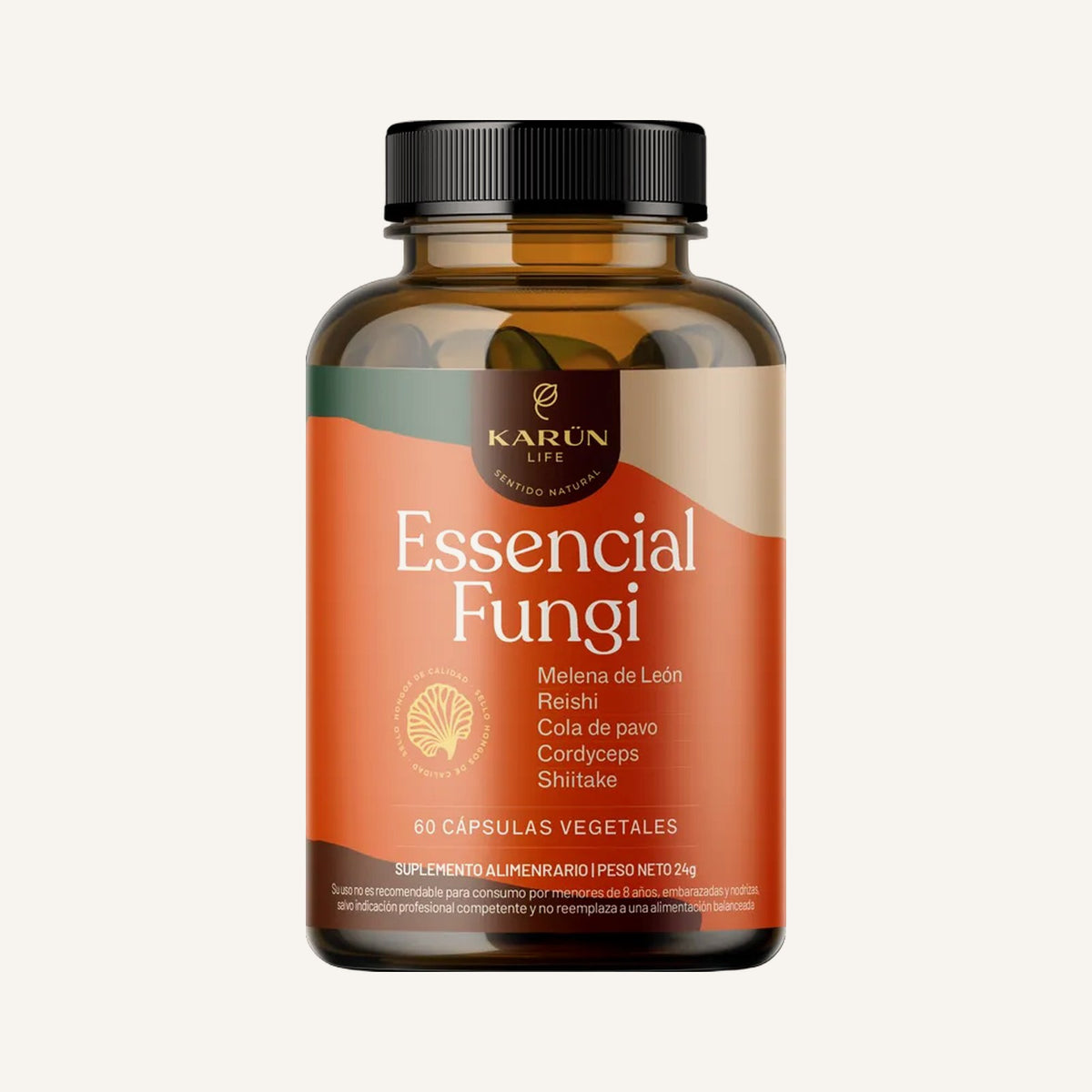 Essencial Fungi: 5 hongos funcionales · 60 cápsulas