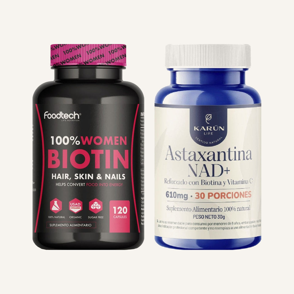 Pack Belleza Diaria: Biotina + Astaxantina NAD+
