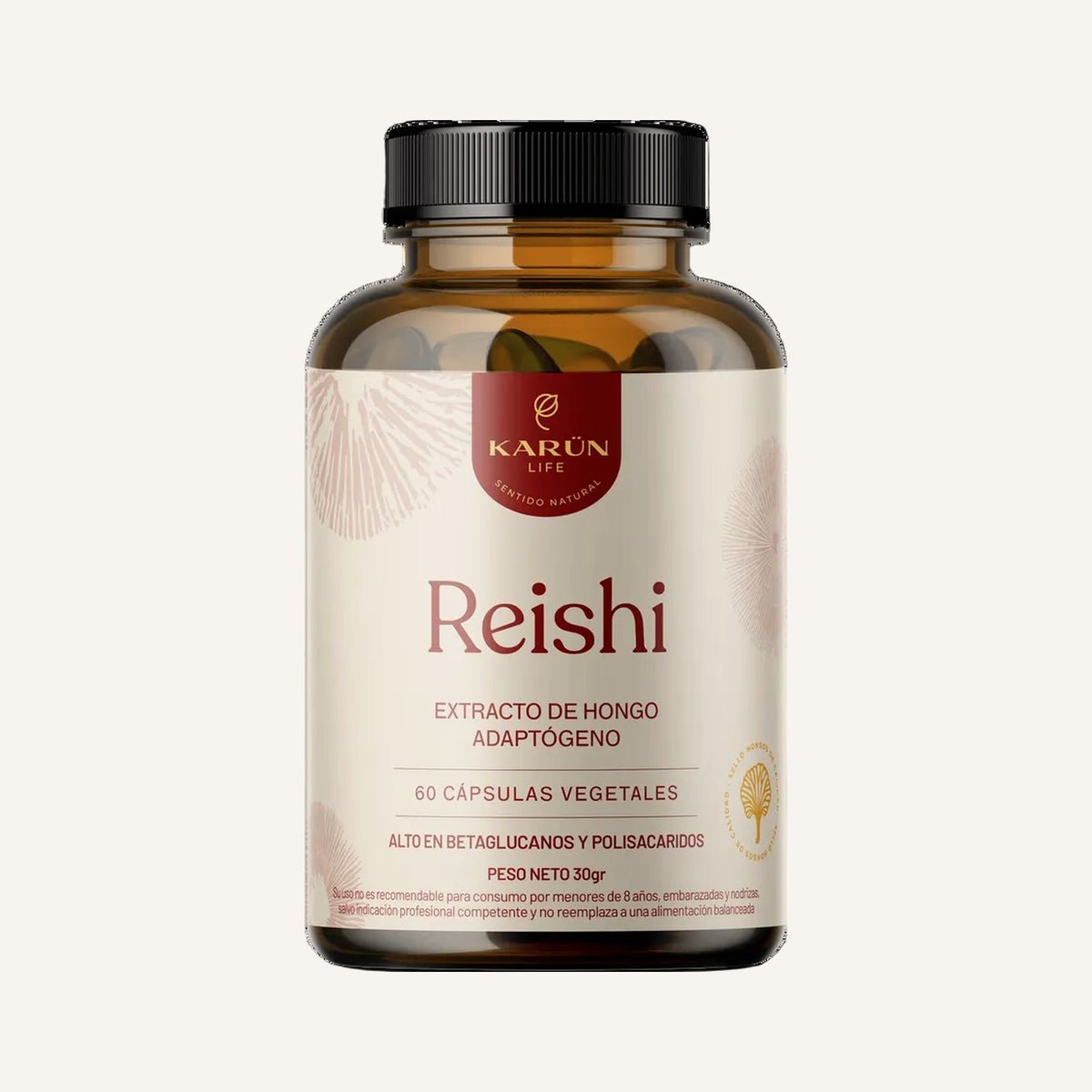 Hongo Reishi 500 mg · 60 cápsulas