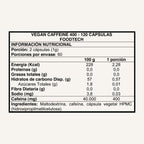 Vegan Caffeine 400 Foodtech · 120 cápsulas