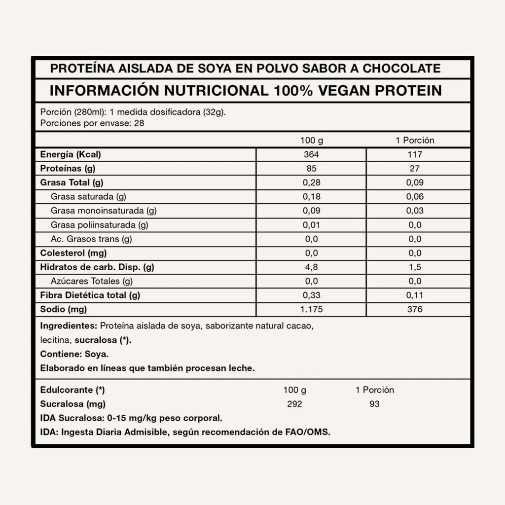Vegan Protein Foodtech 907 g · Proteína de soya
