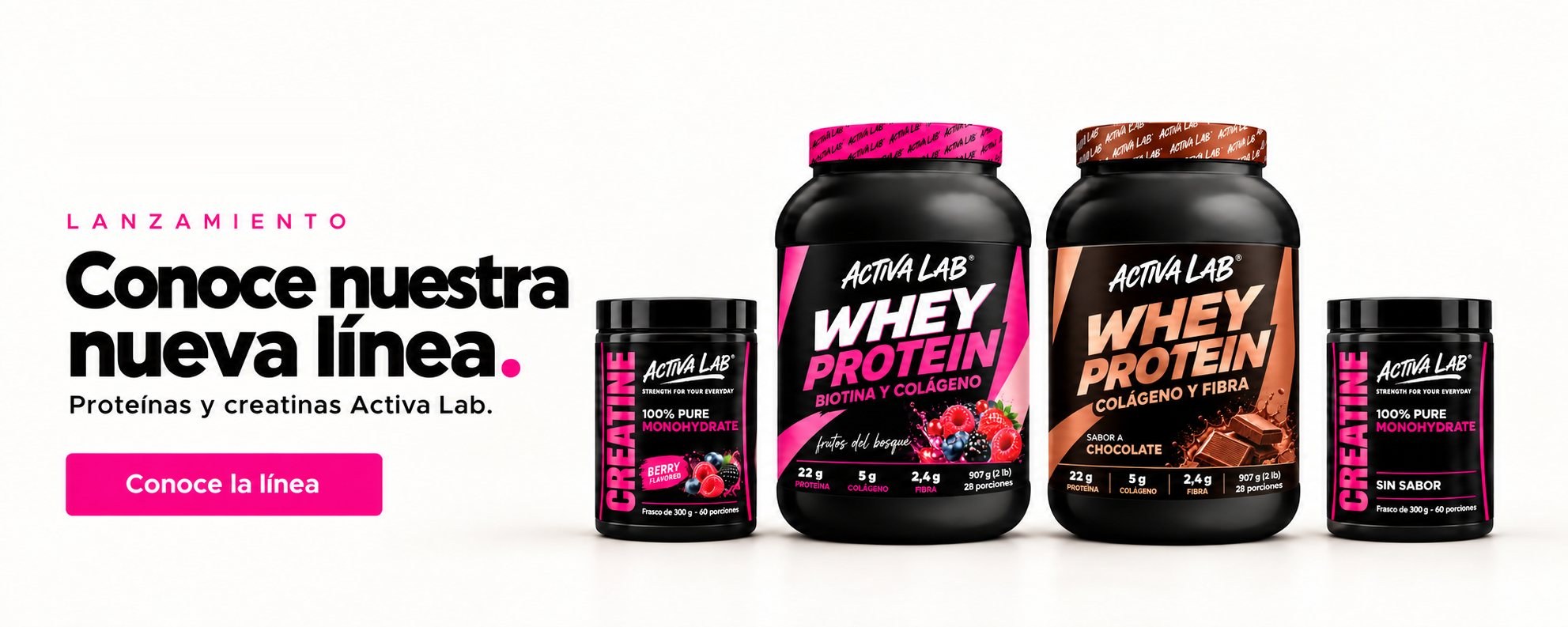 Lanzamiento ActivaLab: conoce nuestra nueva línea de Whey Protein y Creatina