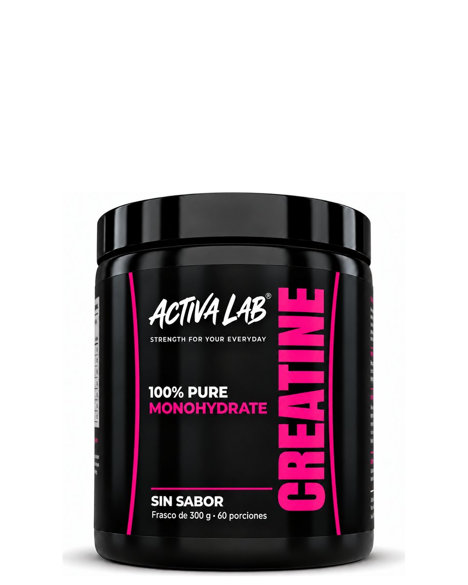 Creatina monohidratada ActivaLab sin sabor, frasco de 300 g